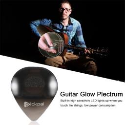 Miwayer-Luz LED palheta brilhante para guitarra elétrica, instrumento musical, alta sensibilidade, palhetas de guitarra, antiderrapante, baixo - Image 3