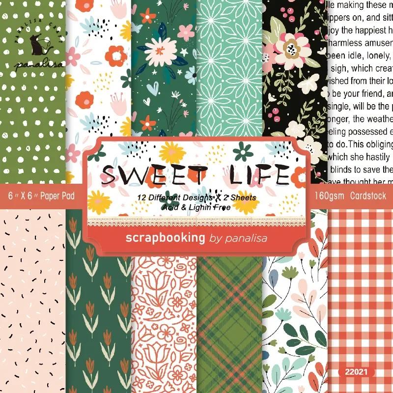Cor brilhante Scrapbooking Pads, Random Style Paper Pack, Origami Art Background, papel decorativo, tomada de cartão, 12 folhas - Image 1