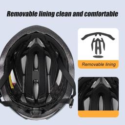 Capacete leve de bicicleta com alça lateral ajustável e chin, acessórios de bicicleta para homens e mulheres adultos, ajuste sugerido, 58-62cm - Image 5