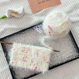 Fio Misto à Mão para Tricô, Cabelo Comprido, Fio De Feijão Colorido, Fio De Algodão, Artesanato DIY, Suéter, Fio De Algodão Scart, 150g por Rolo - Image 6