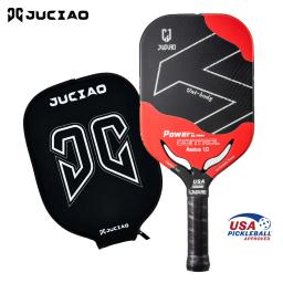 Juciao remo de pickleball de fibra de carbono com garganta aerodinâmica, aprovado pela usapa, raquete de pickleball termoformada de 19mm para energia e controle - Image 1