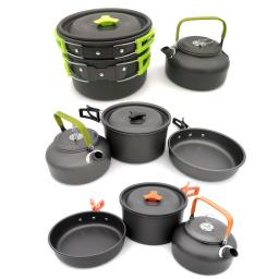Conjunto De Panelas De Acampamento Dobráveis Utensílios Portáteis Duro Alumina Economizar Espaço Resistência Ao Calor Camping Chaleira para 2-3 Pessoas Piquenique - Image 1