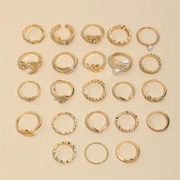 23 peças anéis femininos acessórios de joias de qualidade de luxo novos em bijuterias de aço inoxidável - Image 5