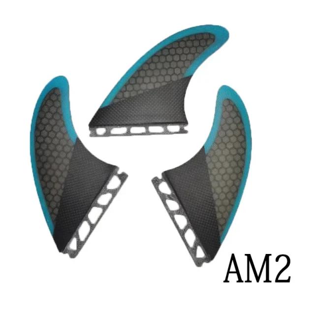 Bilong Prancha de Surf Fin AM2 Tri Fin Conjunto Fibra de Carbono Tamanho 3