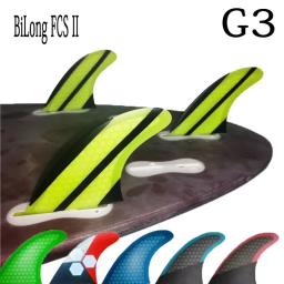 Bilong fcs ii g3 prancha de surf propulsor tri fin fibra de vidro elétrica quilhas surf fraqueza wakeboard windsurf barbatanas skimboard surf - Image 1