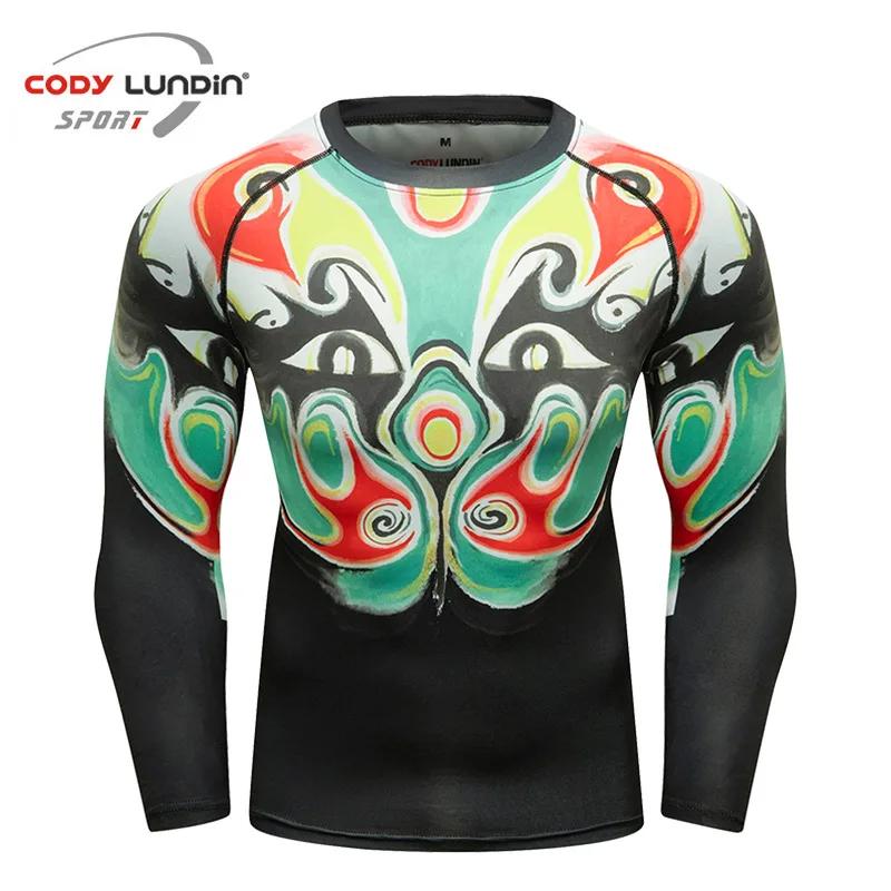 Treino de alta elasticidade dos homens camisetas, camisas de boxe, BJJ, MMA Rash Guard, Fitness, compressão esportiva, novo - Image 1