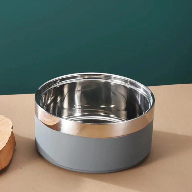 Alimentador Personalizado de Aço Inox para Cães com Tigelas para Comida e Água