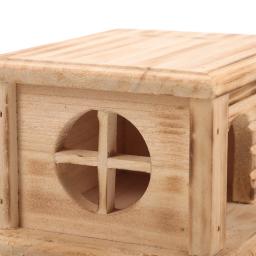 Casa De Esconderijo De Madeira Para Pequenos Animais, Pet Cage Supply, Refúgio De Descansar, Hamster, Coelho - Image 3
