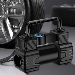 Bomba de ar automática portátil com luz LED Display digital Compressor de pneu de carro Bomba de vácuo para todos os veículos 12V - Image 5