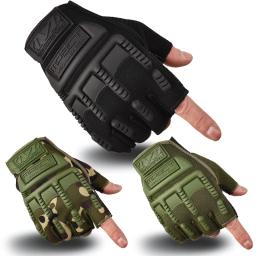 Luvas sem dedos para homens e mulheres, equipamento protetor para condução manual, escalada, ciclismo, bicicleta, equitação, juntas, 1 par, verão - Image 1