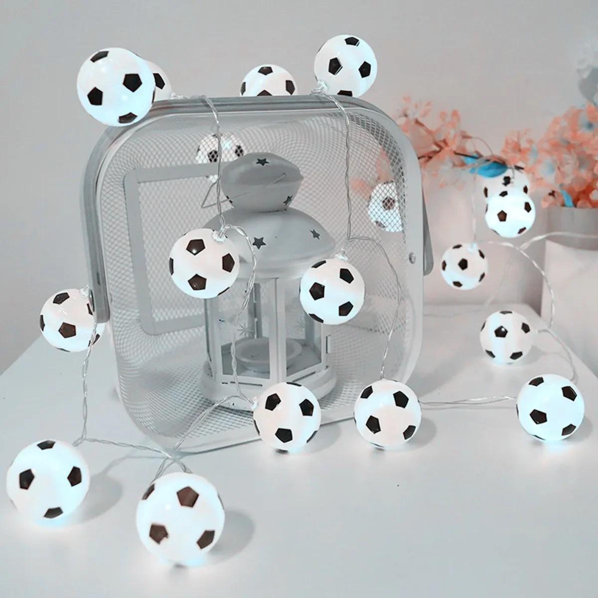 Bola De Futebol Fairy String Light, Quarto Pendurado Luzes, Jardim, Esportes, Futebol Tema, Festa de Aniversário, Favors Decoração, 1.5m, 10LED - Image 1