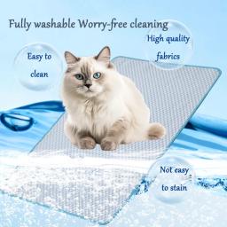 Tapete de resfriamento lavável para pet, seda de gelo, cão e gato respirável dormindo pad, sofá-cama durável, 6 tamanhos, suprimentos de verão - Image 1