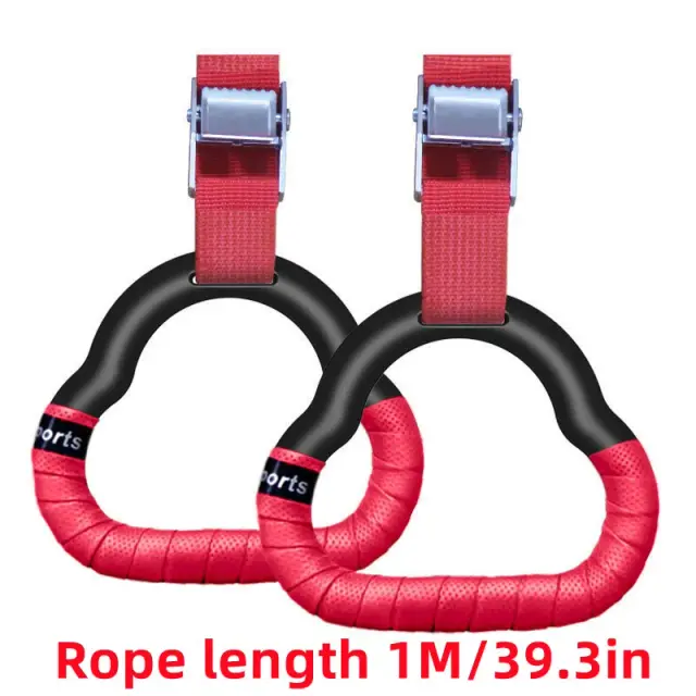 Anéis de Ginástica Antiderrapantes para Crianças com Alças Ajustáveis - Equipamento de Fitness Divertido para Treinos e Brincadeiras