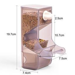 Alimentador automático do papagaio grande capacidade à prova de respingo anti-derramamento pássaro calha dispensador de alimentos para animais de estimação suprimentos do pássaro - Image 5