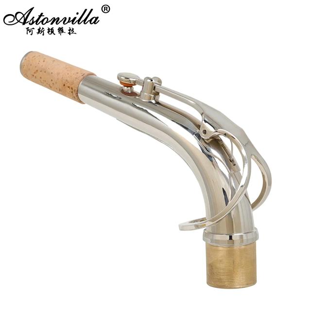 Saxofone Alto Prata com Boca de Bronze de 2,5 cm e Tubulação Bent - Ideal para Substituição de Acessórios e Performance Musical