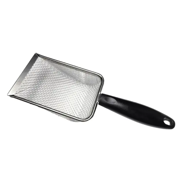 Terrário de Aço Inoxidável com Malha Fina para Reptéis – Ideal para Colher Substrato