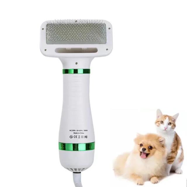 Secador de Cabelo para Pets com Escova Slicker - Secagem Profissional e Portátil para Cães e Gatos
