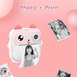 Câmera de impressão instantânea para crianças, foto digital, mini impressora térmica, fotografia de vídeo, câmera de brinquedo para meninos e meninas - Image 4