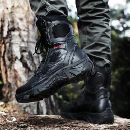 Sapatos de segurança impermeáveis ao ar livre, biqueira de aço de segurança, botas masculinas de trabalho, biqueira de aço, anti-esmagamento, botas de trabalho masculinas, tamanho 47 - Image 6