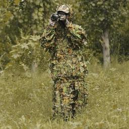 3D Leaves Ghillie Suit para adultos, jaqueta e calças com capuz, roupas de camuflagem para camping, caminhadas, birdwatching, caça, floresta, conjunto de roupas - Image 1