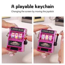 Cartoon Stress Reliever Toy, Jogos operados por moedas, Fruit Slot Machine, Mini Gambling Machine, Crianças e Adultos, Chaveiros - Image 6