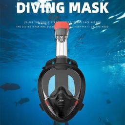 Novo mergulho snorkeling máscara homem/mulher câmera suporte usando tecnologia de snorkel seco superior subaquático rosto cheio k4 máscara de natação - Image 4