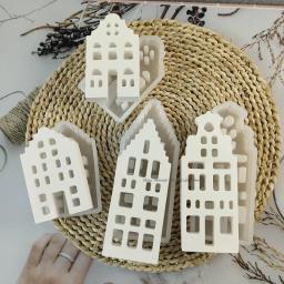 Molde de silicone DIY para decoração doméstica, casas artesanais, moldes de fundição de gesso, artesanato de resina concreta, ferramentas para presentes, novo - Image 3