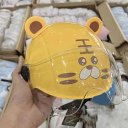 Capacete de absorção de choque para crianças, Capacete conveniente do ciclismo, Capacete respirável dos desenhos animados do bebê, Aparência adorável - Image 3