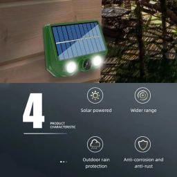 Impermeável Solar Animal Repelente, Scarer, dissuasor, dispositivo para exterior, gramados, jardim, 500mAh, IP66 - Image 5