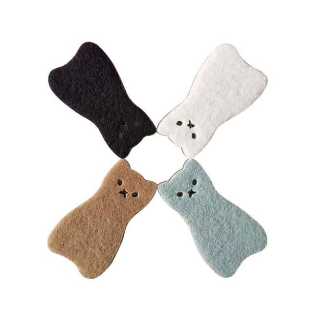 Conjunto de Limpeza para Gatos: 4 Peças com Esponja, Esfregão e Escova para Cozinha e Banheiro