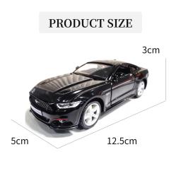 Ford Mustang escala Metal Diecast réplica modelo de carro, casa e escritório arte miniatura veículo, passatempo decoração, brinquedo do miúdo, menino, 1:36 - Image 5
