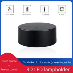 Placa de Luz Acrílica Base para Vidro Resina, Display Stand Decorativo, Controle Remoto Lâmpada LED, 16 Cores, 1-10Pcs - Image 2