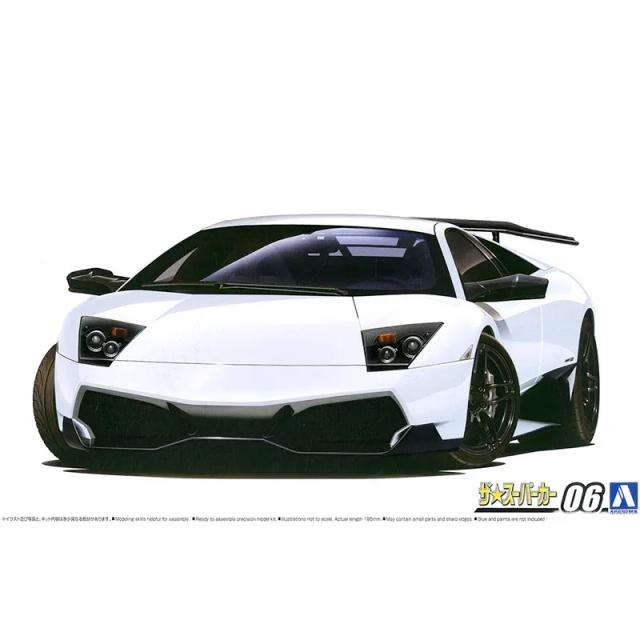 Modelo Aoshima LP670-4 SV: Kit de Montagem de Veículo de Esporte em Plástico 1/24 para Montadores e Entusiastas