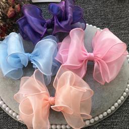Fita de Organza para Presente Bolo Cozimento Embalagem, Fio Fishtail, DIY Headdress, Flor Bowknot, Artesanato Artesanal Suprimentos, 5m x 5,5 centímetros - Image 2