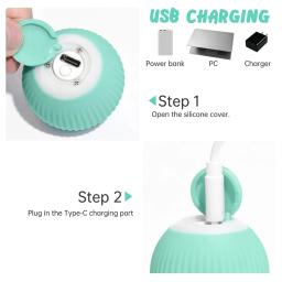 Bola rolante automática inteligente para gatos, brinquedos de gato elétrico interativo para treinamento de gatos, brinquedos de gatinho em movimento, acessórios para animais - Image 3