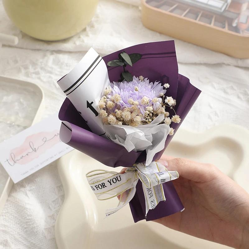Criativas rosas românticas, pequenos buquês, Mini buquês com presentes de mão, sabonetes, Dia da Mulher, Dia dos Namorados - Image 1