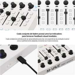 M-VAVE Wireless MIDI Controller, Mixing Console, BT Connection, USB, Mixer para a maioria dos instrumentos eletroacústicos - Image 4