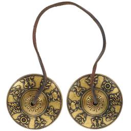 Címbalos de dedo de cobre Nepal Bell Tingsha Bells Instrumento de mão tibetano Cerimônia religiosa Zills de dança do ventre - Image 1