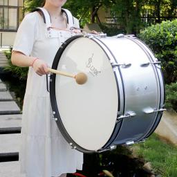 Exército tambor malho com algodão sentiu martelo cabeça, acessório de percussão, Brown Bass Drumsticks, peças de instrumentos musicais, alta qualidade - Image 1