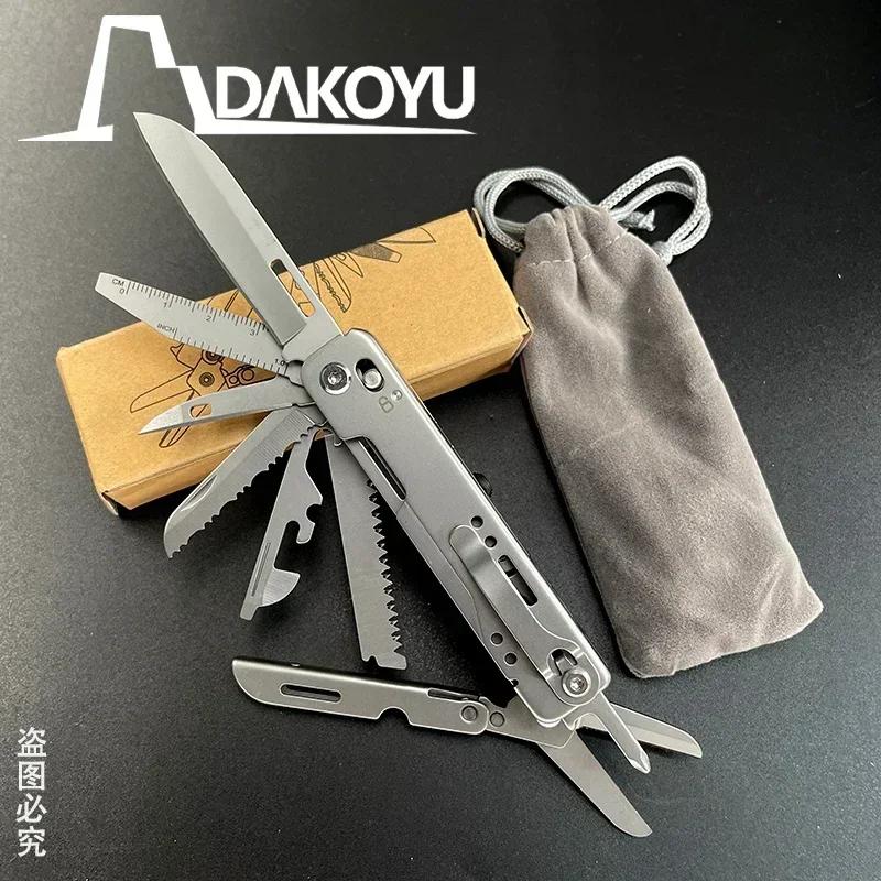 DAKOYU-Ferramentas dobráveis multifuncionais, EDC portátil, destacável, tesoura grande, equipamento de acampamento ao ar livre - Image 1