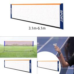 Badminton trançado portátil e rede do voleibol, malha para treinar, quadra de tênis - Image 2