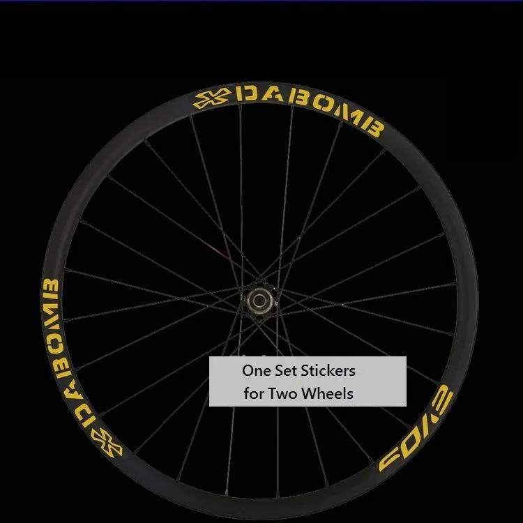 Conjunto de adesivos para roda de bicicleta, reflexivo e fluorescente para jantes de bicicleta mountain bike tamanhos 26er e 27.5er 29er - Image 1
