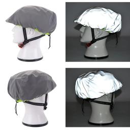 Bicicleta da bicicleta capacete capa ciclismo à prova dwaterproof água reflexivo capacete capa de ajuste elástico fivela acessórios ciclismo ao ar livre - Image 5
