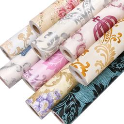 Estilo Europeu auto-adesivo impermeável Wallpaper, Flores Contact Paper, Decoração para casa Adesivos, Sala e Quarto - Image 1