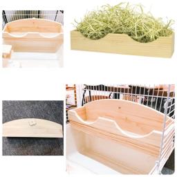 Casa De Coelho De Madeira Para Coelhos, Ninho De Animais Pequenos, Moldura De Grama De Madeira, Túnel De Coelho, Alimentador De Feno De Grama, Coelhos Toy - Image 5