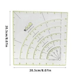 Multifuncional Patchwork Cloth Quilting Régua, Arcs e Fan Quilt Circle Cutter, DIY Costura Artesanato Ferramentas, Novo - Image 6
