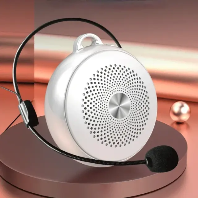 Mini Alto-Falante Portátil com Microfone: Amplificador de Voz de Alta Potência e Display Multifuncional para Professores