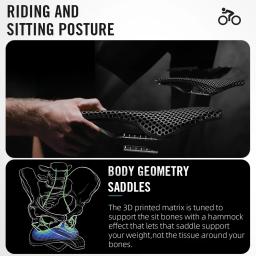 RYET-3D Printed Carbon Bike Saddle, MTB Racing Saddles, acolchoamento ergonômico, ciclismo de estrada, assento de bicicleta, peças de almofada, 150mm - Image 3