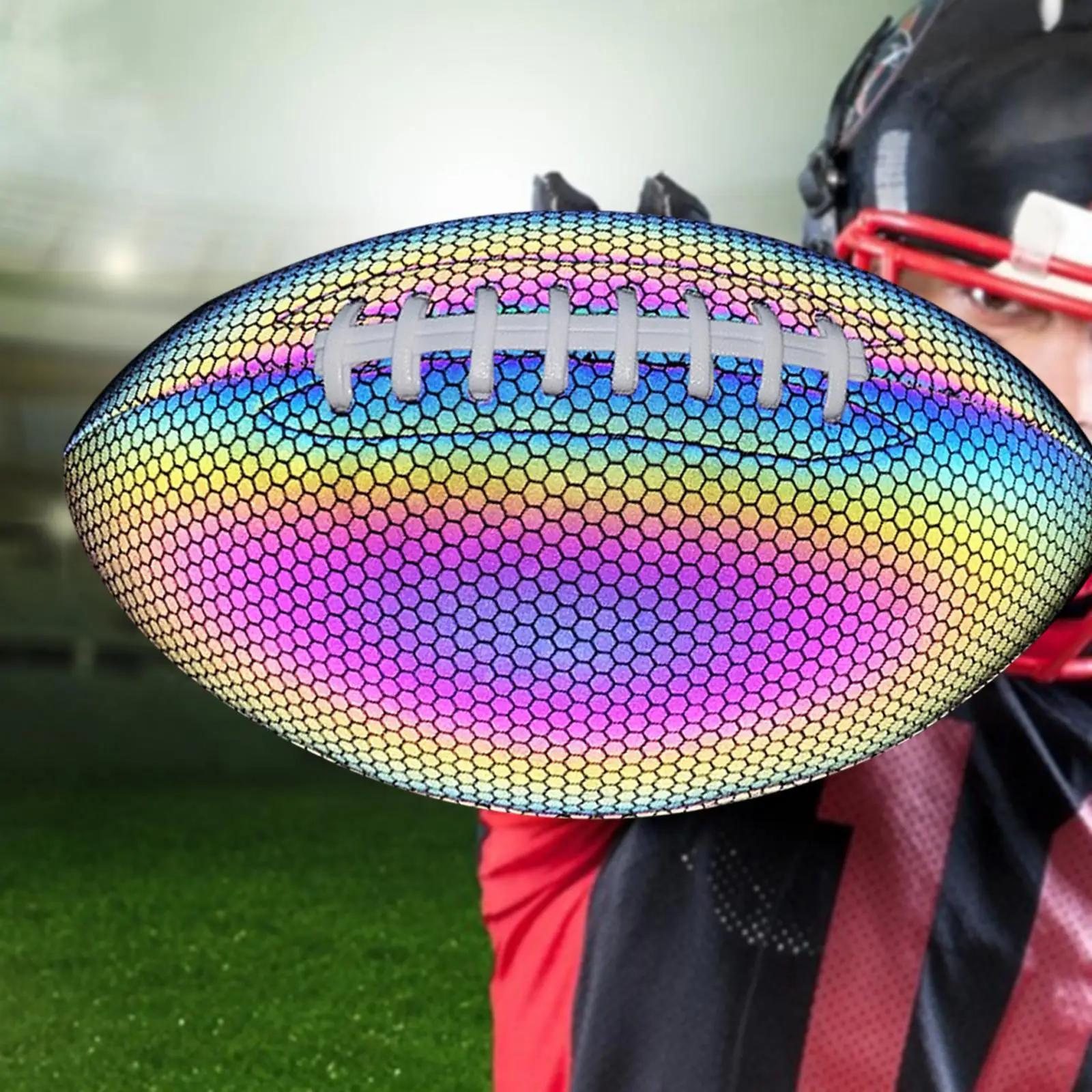 Bola de rugby brilhante PU resistente ao desgaste portátil antiderrapante leve oficial - Image 1