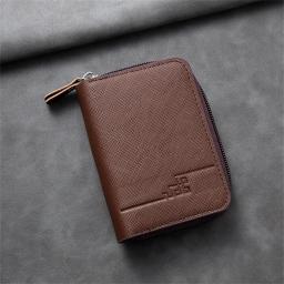 Porta-cartão de couro PU masculino, bolsa de crédito, carteira com zíper, moda, novo, 2023 - Image 5